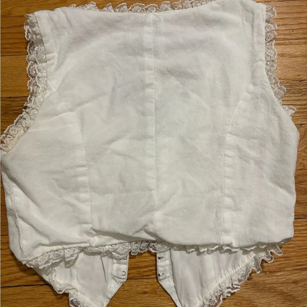 Princess Polly Cream Lace Trim Blouse - Picture 3 of 3